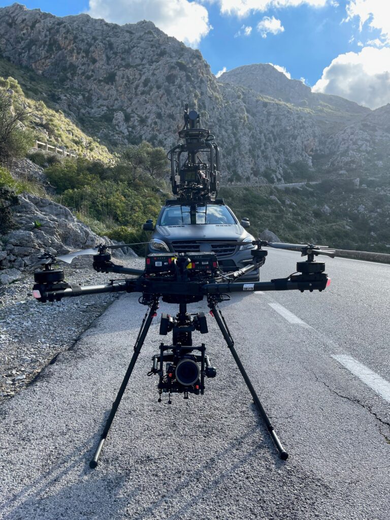 car commercial kia rafa nadal scorpio arm drone team mallorca palma nature forest camera