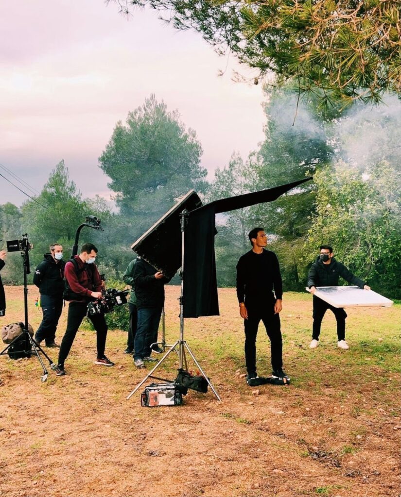 car commercial kia rafa nadal scorpio arm drone team mallorca palma nature forest camera