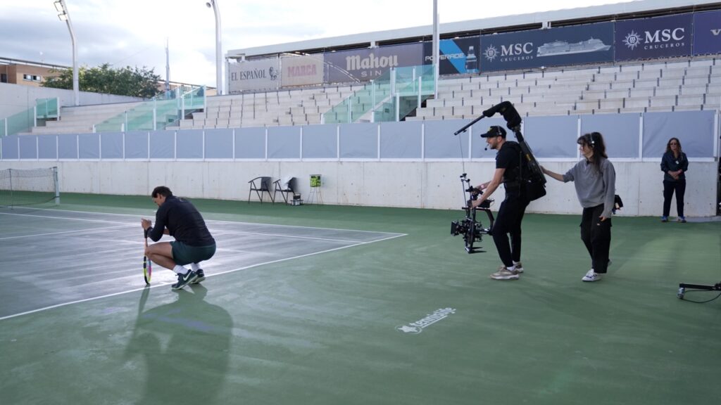 dear tennis court madrid rafa nadal film crew